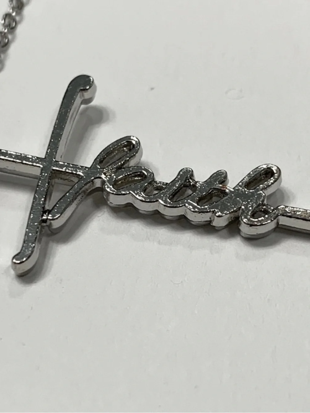 💙Faith Silver Cross Pendant Necklace